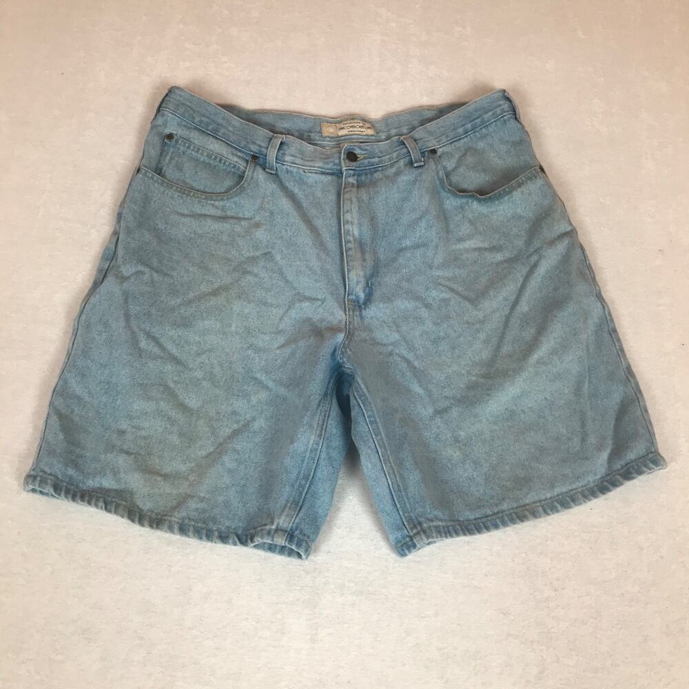 Vintage Y2K Cherokee Cotton Grunge Light Blue Denim Jean Shorts Size 38